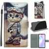 KENHONER Custodia per Xiaomi Redmi 9A/9AT, gatto | Portafoglio Pelle PU, Magnetica, Resistente Agli Urti, Scomparto Carte Credito, Pieghevole, Flip Libro, Motivo
