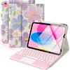 MoKo Custodia Tastiera Multi-touch per iPad (A16) 11ª/10ªgen,Pitt.Ol.Fior. | Retroilluminazione 7 colori, trackpad multitouch, porta pennino per iPad 11 2025 e iPad 10,9 2020