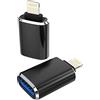 zoyuzan Adattatore da Lightning a USB OTG per iPhone (confezione da 2) Dongle Lettore di schede Fotocamera Tastiera Mouse USB Flash Drive Hub Sincronizzazione dati per iPhone 11/12/13/14 Pro Max Video 4218