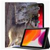 YENDOSTEEN Cover Custodia Compatibile con iPad 9a Generazione 2021/iPad 8a Gen 2020/iPad 7a Gen 2019,Predatore del lupo della neve invernale Riattivazione/Sospensione Automatica,Supporto per Pencil