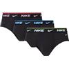 nike slip mutande intimo UOMO Nike Underwear BRIEF Graphic 3 PACK Slip Nero