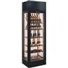 Tecfrigo Vetrina per Vino IMPERIAL26 in Alluminio e Acciaio Inox 304 - Temp +4° +18°C - Capacità interna lt 710 - Kit Ripiani Componibile