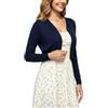 Enjyam Donna Cardigan Elegante Maniche Lunghe Coprispalle Chiusura a Bottoni per Primavera Autunno Bolero per Matrimonio Giacca Corta