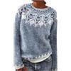Generisch Maglione norvegese da donna, elegante, invernale, a collo alto, a maglia grossa, casual, a maniche lunghe, in lana