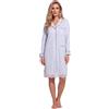 SNELLY Camicia da Notte Donna 100% Cotone Primaverile Estiva Maglia da Notte Lunga con Bottoni (Collo a Serafino o Aperta), Fantasia a Scelta Elegante, Taglia 44 46 48 50 52 54 56 58 60 (Taglie Forti)