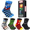Marvel Calzini Uomo EU 40-45, Pacco da 5 Calze Uomo Supereroi, Morbido e Traspirante Calze Uomo, Idea Regalo Accogliente