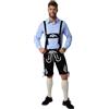 dressforfun Pantaloni Tirolesi, Ricami, Bretelle Staccabili, Varie Taglie | Passanti per Cintura, Abbigliamento Tradizionale Tirolese, Ottima Vestibilità, Massimo Comfort, per Feste e Oktoberfest, Nero