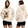 Generic Felpa Porta Gatto Cane con Tasca per Cotone Donna Peluche Cani Felpe Invernali Cappuccio E Gatti Marsupio in con Animali per E Pullover Casual Invernale Unisex Casa All'aperto per Gatti