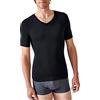 Damart - Maglietta Scollo a V Fine Costa Thermolactyl Sensitive, Manica Corta, Nero , XL