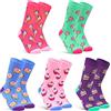 CityComfort Calzini Donna Colorati, Pacco da 5 Polpaccio Lunghezza Cotone Calze Divertenti, Idee Regalo Donna, Mamma