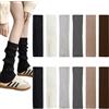 Pluvyze 6 Paia Scaldamuscoli Donna Leg Warmers Adatto per Spettacoli di Festa, Sport, Yoga, Giochi di Ruolo, Feste Anni '80 (6 Colori, 40 cm)