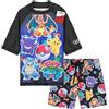 Get Trend Minecraft | Pokemon Swimsuit Set for Boys Teenagers 2 Pcs with Swimming Trunks Boys Rash Vest for Swimming Beach Trip Holiday Essentials