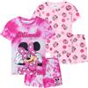 Get Trend Pigiama Bambina Corto Pacco da 2 Manica Corta Pigiami Estivi Ragazza Confortevole Abbigliamento da Casa Regalo Ragazza