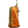 DONGKER Portachiavi con Portamonete in Pelle, Mini Borsellino con Cerniera | Pelle Morbida Resistente all'acqua, Gancio Pratico per Zaini, Design Leggero 40g, Compatto 11x6x6cm, Ideal Viaggio