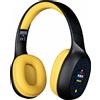 Konix Pac-Man Cuffie wireless Bluetooth 5.3 per smartphone e tablet - Durata della batteria 30 ore - Cavo jack 3,5 mm - Nero e giallo