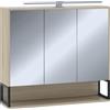 VICCO Mobile a specchio per il bagno Vicco Vionna Quercia/nero 80 x 71.5 cm con luce LED, Model 55335