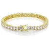 Michooyel Bracciale Tennis Bracciale con Diamanti Iced Out Bracciale con Zirconi Cubici 5A con Incastonatura per Uomo Donna 3mm 4mm 5mm 6mm, 18, 20, 23 cm