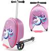VEVOR Valigia per Monopattino da Viaggio 32,5 x 28,9 x 52,1 cm, Trolley per Scooter Carico max. 50 kg, Valigia per Scooter Impugnatura Antiscivolo in TPR, Monopattino Valigia Pieghevole, Viola