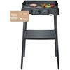 SEVERIN Barbecue da tavolo con piastra in alluminio e supporto PG 8596