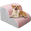Generic Scaletta per animali domestici per letti alti, ampia e creativa, rampa morbida in moquette, copertura lavabile, base antiscivolo, portatile per cuccioli per interni ed esterni, casa, camera da