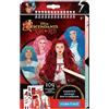 Make It Real: Descendants 4 Rise of Red Fashion Design Sketchbook - Include 109 adesivi e stencil, modelli di stile, Disney, ragazze e bambini dai 8 anni in su