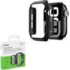 Belkin ScreenForce TemperedCurve Cover Apple Watch Series 10 (42mm), 2 in 1 proteggi schermo per Apple Watch con protezione a 360° e bumper protettivo, pellicola in vetro temperato, nero