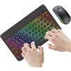 Generico Tastiera E Retroilluminati - Combo Wireless Sottile, Retroilluminazione A LED A 7 Colori Con Modalità Di Illuminazione Regolabili, Kit Tastiera E Ultrasottile Con Adattatore 2.4G | Set Com