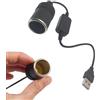 Generic Adattatore USB Per - Convertitore Boost Per Accendisigari Da 5 V A 12 V, Cavo Femmina Cablato Per Elettronica Per, Alimentatore GPS, Caricabatterie Portatile Per |
