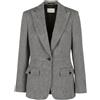 SUISTUDIO Blazer Olivia Donna EU32 Nero In Raso Misto, Manica Lunga