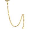 TREEWETO Catena di gilet per orologio da tasca, 37,5 cm, argento/oro