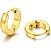 U7 Orecchini Uomo Donna Cerchio Piccolo Acciaio Inossidabile Dia. 7-16mm | Orecchini Cerchio Huggie Diametro 7/8/9/10/12/14/16mm; Acciaio Chirugico Anallergico Argento/Oro/Nero; Regalo per Uomo Donna