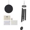 VEVOR Campanelli Eolici per Esterni 1473 mm Campanelli Eolici dai Toni Profondi con 6 Tubi, Decorazioni per Patio, Portico, Giardino e Cortile, Nero
