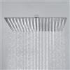 JOHO Soffione Doccia Pioggia in Acciaio Inox 40x40 cm quadrato | Grande 16 Pollici Ultra Sottile, Anticalcare, Orientabile 360°, Attacco Universale 1/2", Cromato