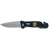 kwb Coltello di soccorso con tagliacinture e frangivetro, extra affilato, coltello di emergenza con lama da 90 mm