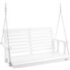 VEVOR Altalena in legno di cedro, 1240x710x600mm, Altalena per cortile giardino, Capacità carico circa 400 kg, con Panca sedia a dondolo con catene sospese uso esterno, bianca