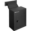 VEVOR Cassetta Postale da Muro in Acciaio Resistente, Con Serratura a Combinazione, Spessore Parete 70-200 mm, 330 x 178 x 430 mm, Nero