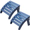 VEVOR Pouf Adirondack, Pouf Adirondack Pieghevole per Esterni in Plastica HDPE, Pouf Adirondack per Tutte le Stagioni, Poggiapiedi per Sedia Adirondack, per Esterni, Piscina, Cortile, Blu 2 Pezzi