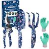 WORKPRO Set di attrezzi da giardino da 4 pezzi, attrezzi da giardino con scatola regalo, pala da giardino, cesoie da giardino, guanti da giardino, regali per giardinieri, regalo per il giardino blu