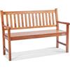 VEVOR Panchina da Esterno, Panca da Giardino in Legno da 127 cm Esterni, Panchina con Capacità di Carico 363 kg con Schienale Braccioli, Panca da Patio per Giardino, Parco, Cortile, Portico Anteriore
