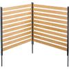 VEVOR Recinzione per Riservatezza in Legno 2 Pannelli, 1100 x 982 x 1085 mm, Schermo per Recinzione per Condizionatore d'Aria, Recinzione per Piscina con Picchetti in Metallo, per Decorazione Esterno