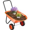 VEVOR Carrello Carriola, Carico 141,58 L Capacità 180 kg, Carrello Ribaltabile Giardino 2 Ruote, con Maniglia Ruote 3048 mm, Carrello Giardino, Carri Giardino Facile Caricamento per Prato all'Aperto