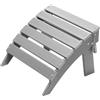 VEVOR Pouf Adirondack Pieghevole in Plastica HDPE, Pouf Adirondack Resistente alle Intemperie per Patio Poggiapiedi per Sedia Adirondack, Utilizzato per Esterni Portico Piscina Prato Cortile, Grigio