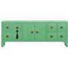 DRW Mobile TV in abete stile orientale, verde menta, 130 x 24 x 51 cm