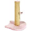 Generico Tira Graffi Albero, Tappetino Corda Pallina Mouse Topo, Gatti Adulti Cuccioli Piccoli, Calmante Unghie Gatto Accessori, Gioco Casa TiraGraffi Graffiatoio Altezza 27 Cm (BIANCO-ROSA)