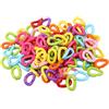 HEEPDD Set di 100 Clip a C in Plastica, Ganci per Catena Arcobaleno, Giocattoli per Pappagalli, Cacatua, Calopsite, Conuri, Ara