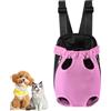 nulala Zaino per cani da 2,5-3,5 kg, zaino regolabile cuccioli, Pet borsa da trasporto, Cucciolo campeggio e viaggi, borsa a tracolla per cani di piccola e media taglia, gatti, conigli (Rosa, M)