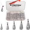 THKFISH Pesi da pesca, piombi da pesca, pesi Drop Shot, kit di accessori da pesca, ami da pesca, ganci compensati, attrezzatura da pesca, 28 pezzi/103 pezzi