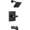 Delta Set di rubinetti per vasca da bagno e doccia, set di rubinetti per doccia, colore nero, 14 serie, set di guarnizioni per valvole, maniglia doccia, Delta T14437-BL (valvola no