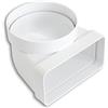 La Ventilazione CGV126B Curva Verticale in ABS da Tubo Tondo a Rettangolare, 100 mm - 120x60 mm