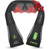 Snailax Shiatsu Massaggiatore per collo con calore, impastare spalle e schiena, 3D/4D